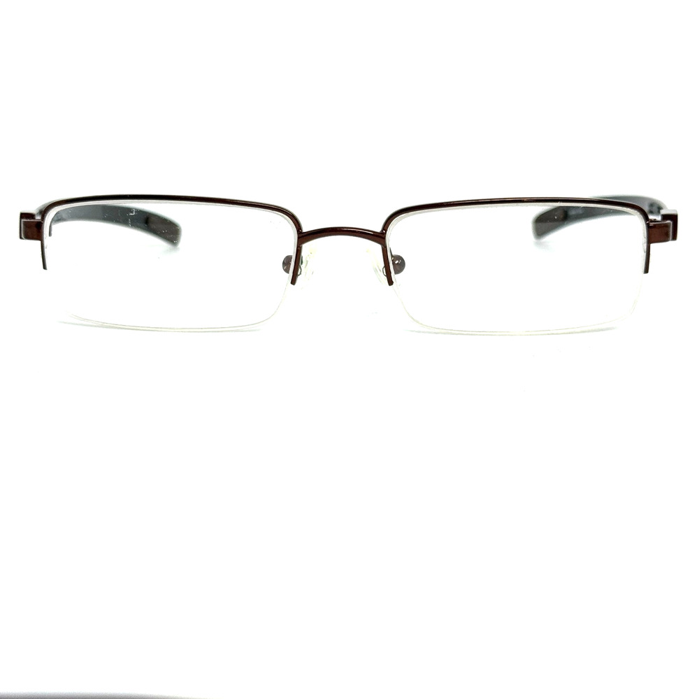 NAUTICA N6393 721 Matte SilverHalf Rim Eyeglasses 52-18-140 19759